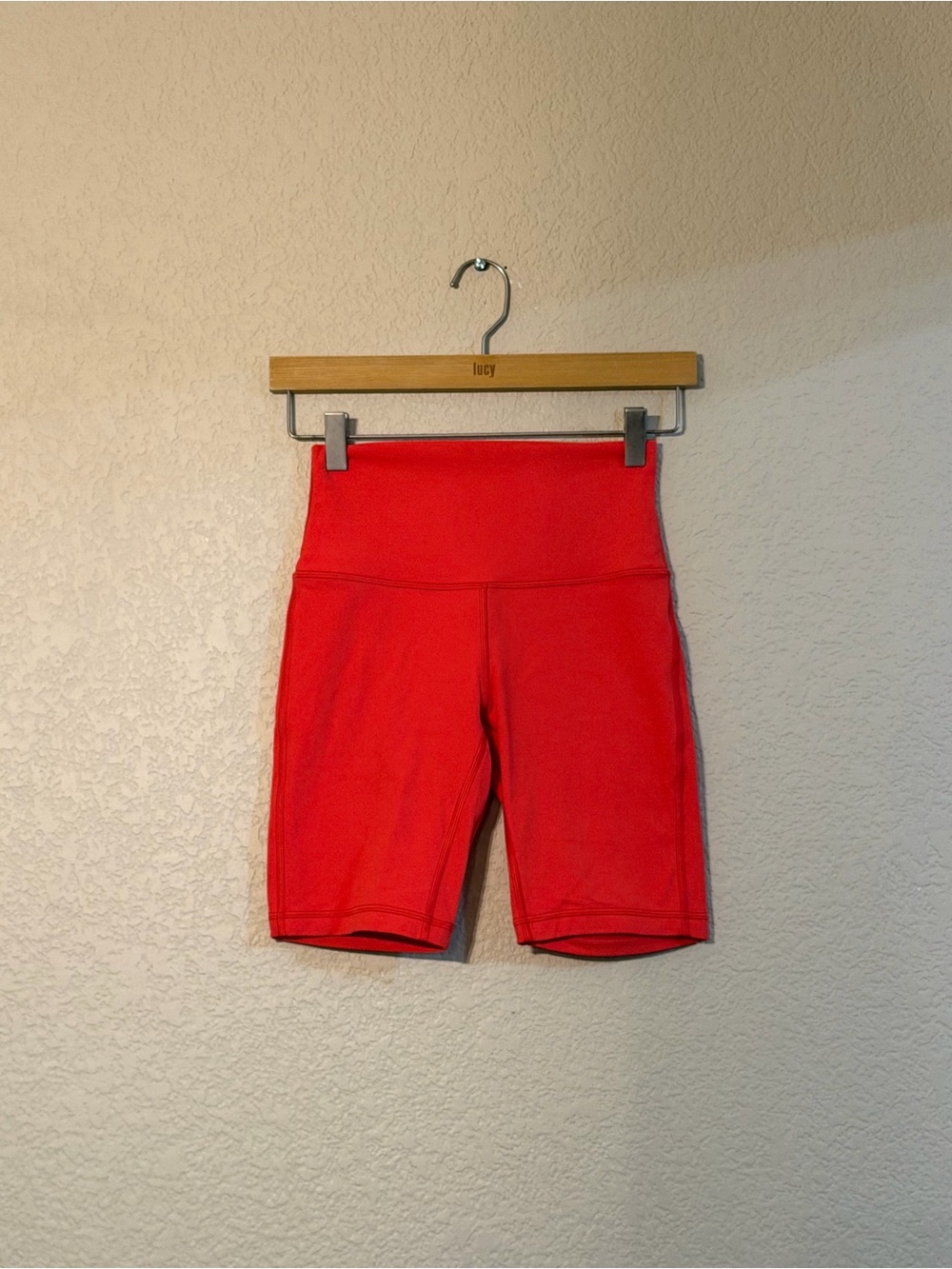 Lululemon High-Waist Red Women’s 8” Shorts, Sz 4